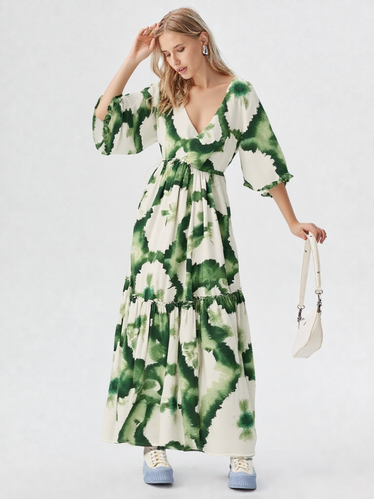 Chic Long Sleeve Evening Dress