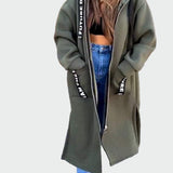 Дълго палто с качулка