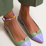 Йоана | Елегантни балерини с контрастен пръстен и двуцветни акценти за изискан вид