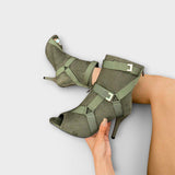 Ружица - Елегантни обувки на ток с открита пръст