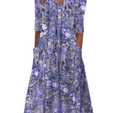 Елегантна рокля с цветен дизайн - Андреа