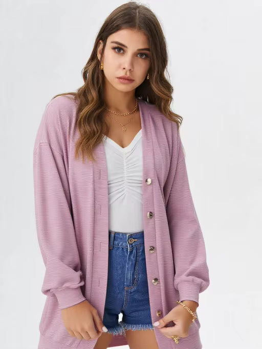 Elegant Knit Midi Cardigan