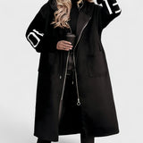 ПЕГИ - Дамско яке с плетени ръкави и качулка