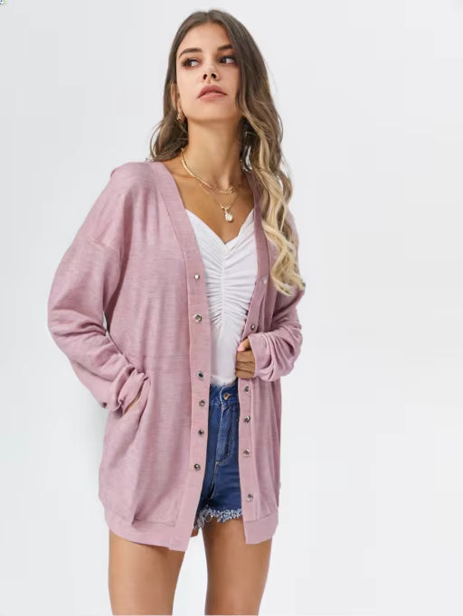 Elegant Knit Midi Cardigan
