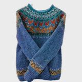 Плетен Д jumper с Винтидж Жакардов Узор