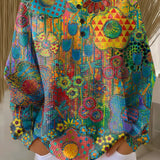 Алина | Цветен суитшърд с флорална принт