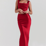 Ивел | Рокля с разрез и цепка