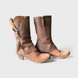 Виктория – Стилни дамски каубойски ботуши с цип