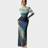 Антония - Дълга рокля с дълги ръкави