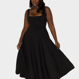 Вечна Въздушна Миди Рокля с Елегантна Линия и Природен Движение