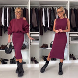 "Лея | Комплект с топ с открити рамене и миди пола" може да бъде пренаписан като: "Лея | Комплект с топ с открити рамене и миди пола" (запазвайки оригиналното име, тъй като е ясно и описателно). 

Ако желаете, мога да предложа и алтернативен вариант: "Лея