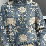 Калина – Дамски плетен пуловер с бродерия