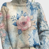 Елегантен Плетен Ролак с Чипкови Детайли