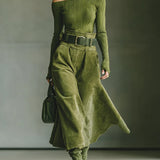 Яна | Комплект от велур с топ и пола