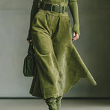 Яна | Комплект от велур с топ и пола