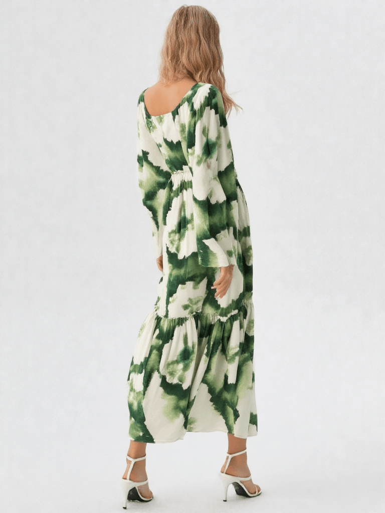 Chic Long Sleeve Evening Dress - ClovyRE