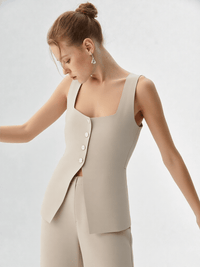 Comfy Two Piece Trousers and Vest Set - ClovyRE