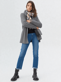 Elegant Wool Blend Mid - Length Coat - ClovyRE