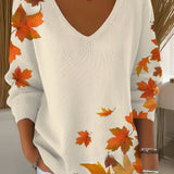 Беатриче – пуловер с V-образно деколте