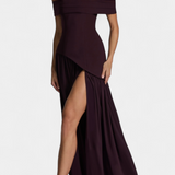 Райна Макси Рокля без Ръкави от Шифон с Боков Разрез