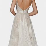 Драгана Дълга Рокля с Бродерия и А Силует