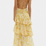 Валентина - Рокля от Шифон с V-Изрез и Пухкави Ръкави