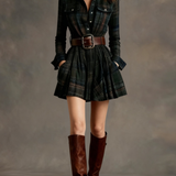 Мария | Къса карирана риза-рокля