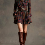 Мария | Къса карирана риза-рокля