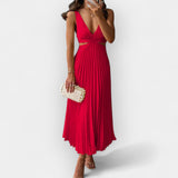 Миди рокля от сатен