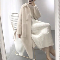 Women's Mid - length Loose Mink Velvet Cardigan Coat - ClovyRE